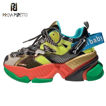 

Prova Perfetto Ins New Sneakers Color Matching Thick Bottom Shoes Woman Platform Women Dad Shoes Female Zapatos De Mujer 2020