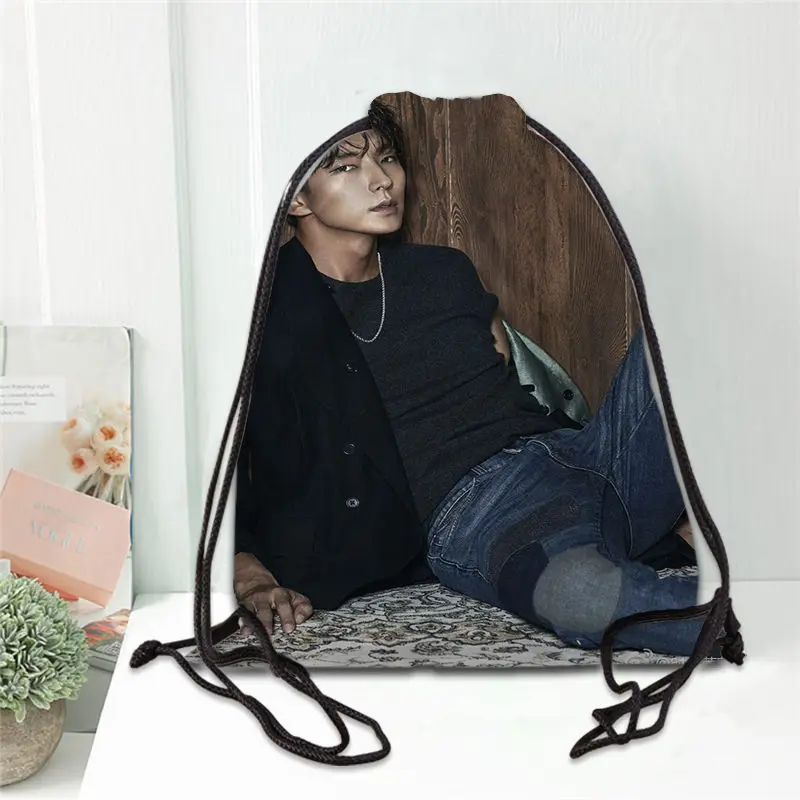 Изготовленный На Заказ Ли JOON GI рюкзак с принтом на шнурках сумка для обуви дорожная пляжная школьная многофункциональная Сатиновые сумки со шнурками - Цвет: 19