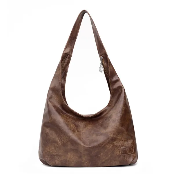 Yogodlns новые пельменные сумки hobo для дам высокой емкости простая сумка через плечо модные дизайнерские женские сумки большие повседневные сумки - Цвет: Coffee