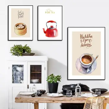 

Abstract Home Decoration Posters Chinese Restaurant Dumplings Foods Hd Print Canvas Painting Wall Art Picture For Kitchen Room
