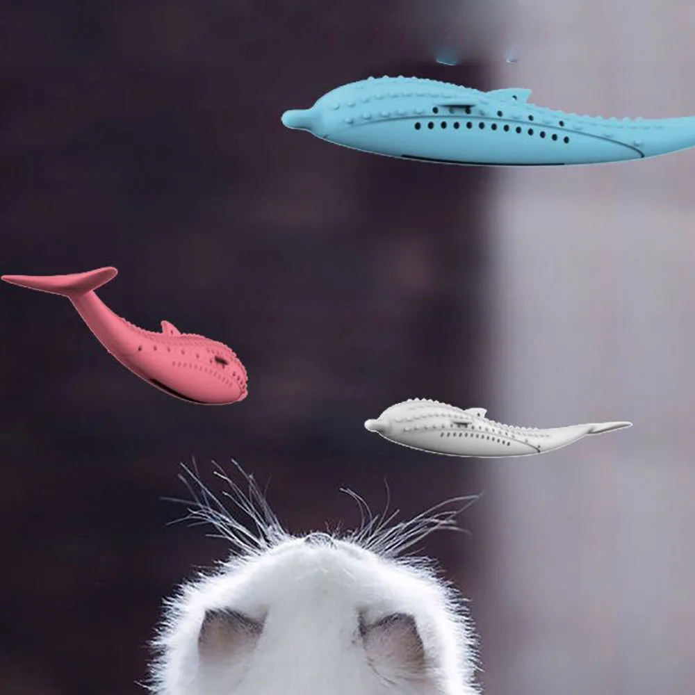 Кошка рыб Форма Зубная щётка с игрушки для кошек Catnip, рыбы, силиконовые шлепанцы кошка чистка зубов шлифовальные жевательной резинки, принадлежности для домашних животных