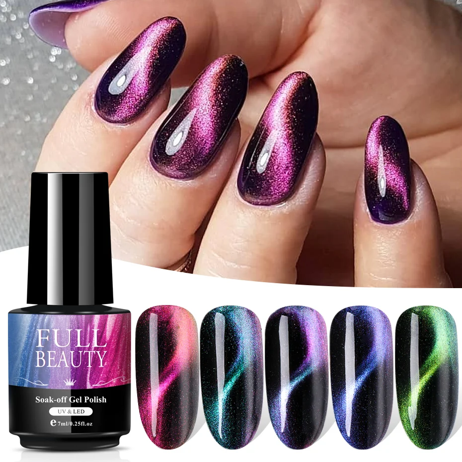 7ml Cat Eye Nail Gel Polish Galaxy Chameleon Magnetic UV Varnish Soak Off LED Art Lacquer Base Top Coat TR1571 | Красота и здоровье