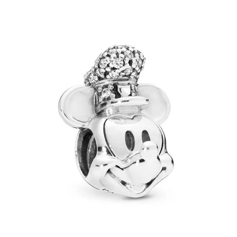 TOGORY, 2 шт./лот, бусины Минни из мультфильма Микки Маус, подходит для Пандоры, браслет, ожерелье, сделай сам, подвески, браслет для женщин, ювелирные изделия, подарки