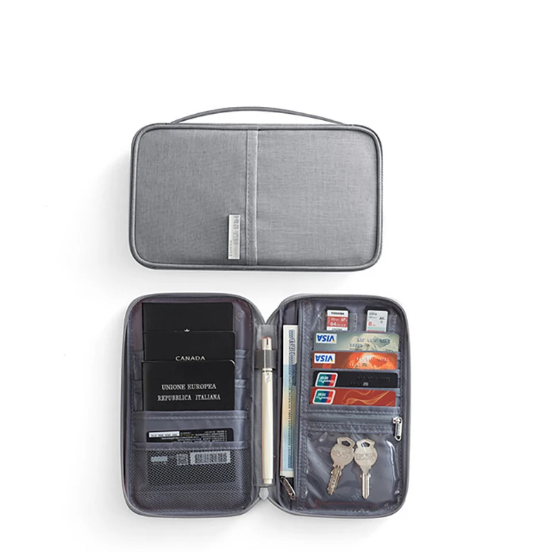 

New Passport Storage Travel Multi-function Bag Portable Document Package Organizer Dustproof Card Credit Package Travel Zip Bags