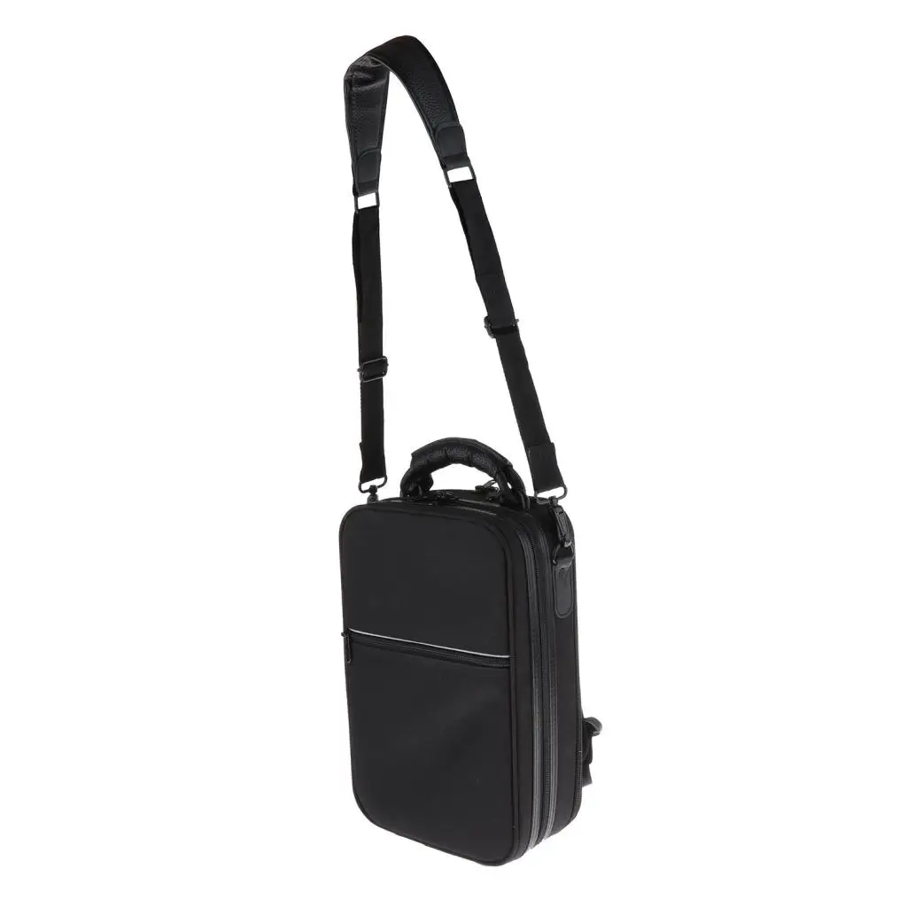 Black Clarinet Artificial Leather Carrying Case Gig Bag Handbag Backpack