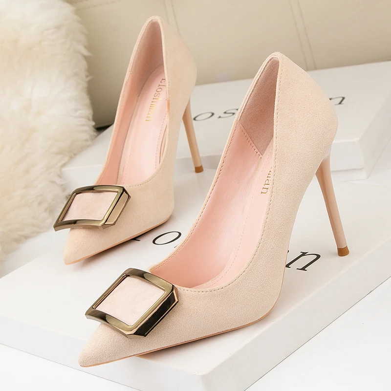 Women's High Heels Pumps Sexy Party Office Ladies 2021 Brand Luxury Designers Woman Thin Heels Pointed Toe Fashion Ladies Shoes