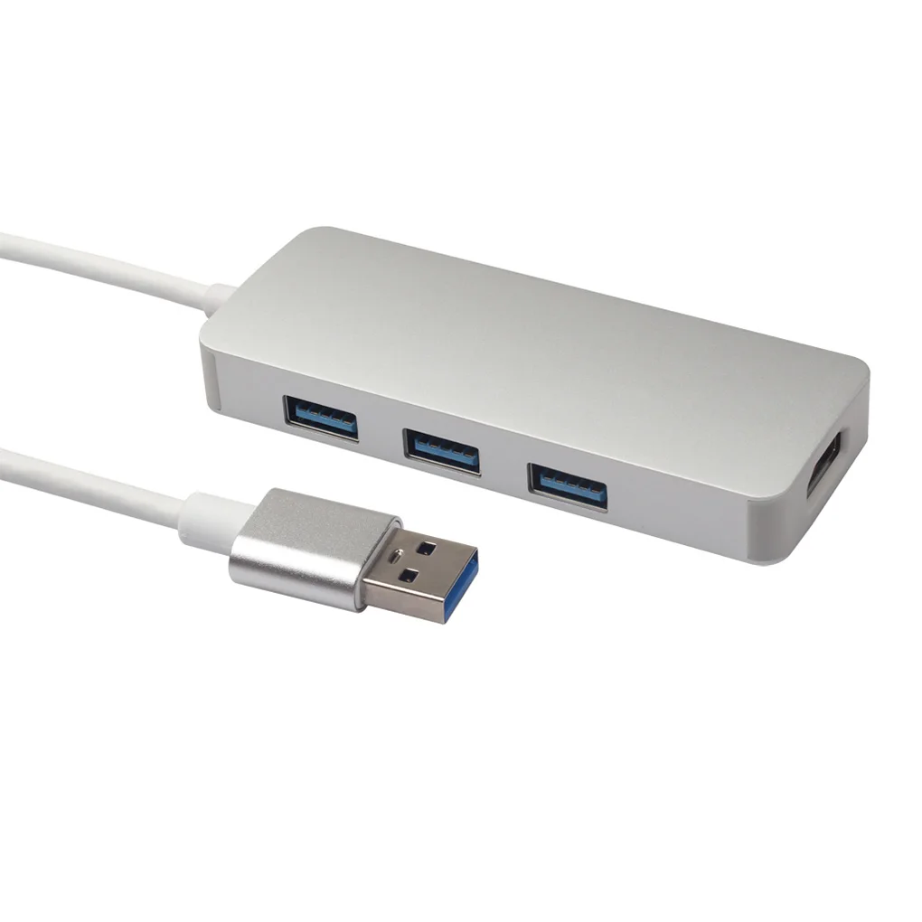 

USB 3.0 2 In 1 to HD VGA Adapter 1920 X 1080P HD Aluminum Alloy Laptop Computer VGA Audio Video Cable Converter