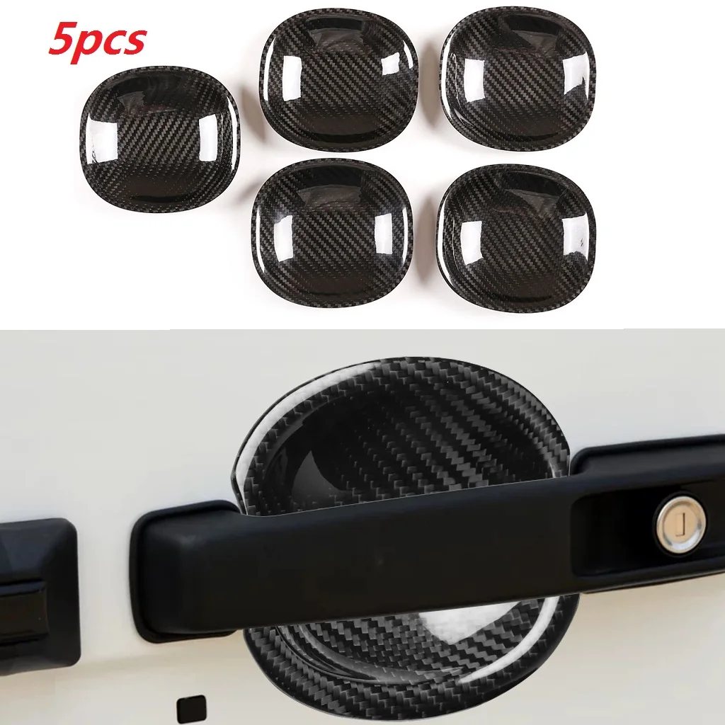 

5pcs Real Carbon Fiber Exterior Door Handle Bowl Cover Trim For Mercedes-Benz G Class W463 W464 G55 G63 G500 G550 2019 2020