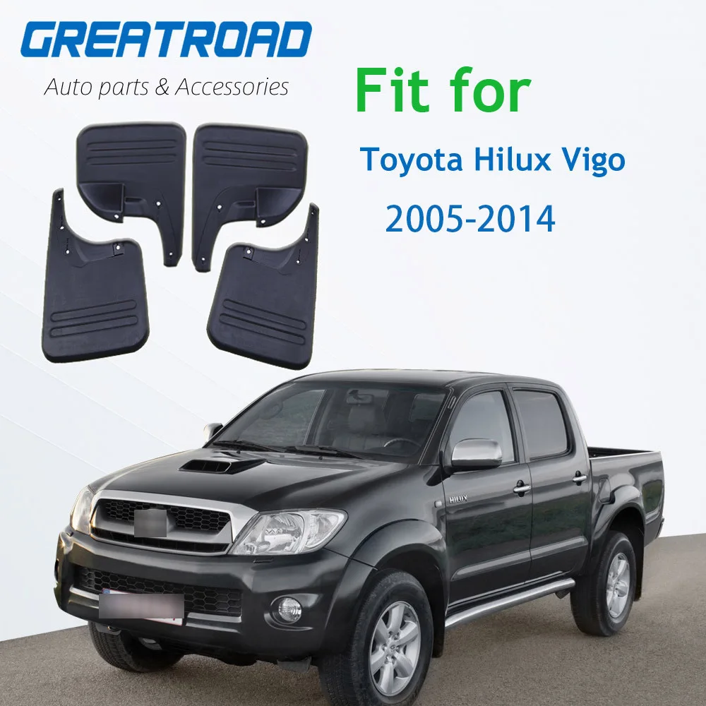 4 шт. Брызговики для Toyota Hilux Vigo 2005-2014 переднее и заднее крыло брызговиков