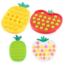 Jouet à bulles Push en forme de Fruit pour enfants et adultes, Anti Stress, fossette Simple, jeux éducatifs