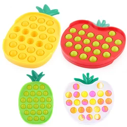 Jouet à bulles Push en forme de Fruit pour enfants et adultes, Anti Stress, fossette Simple, jeux éducatifs 