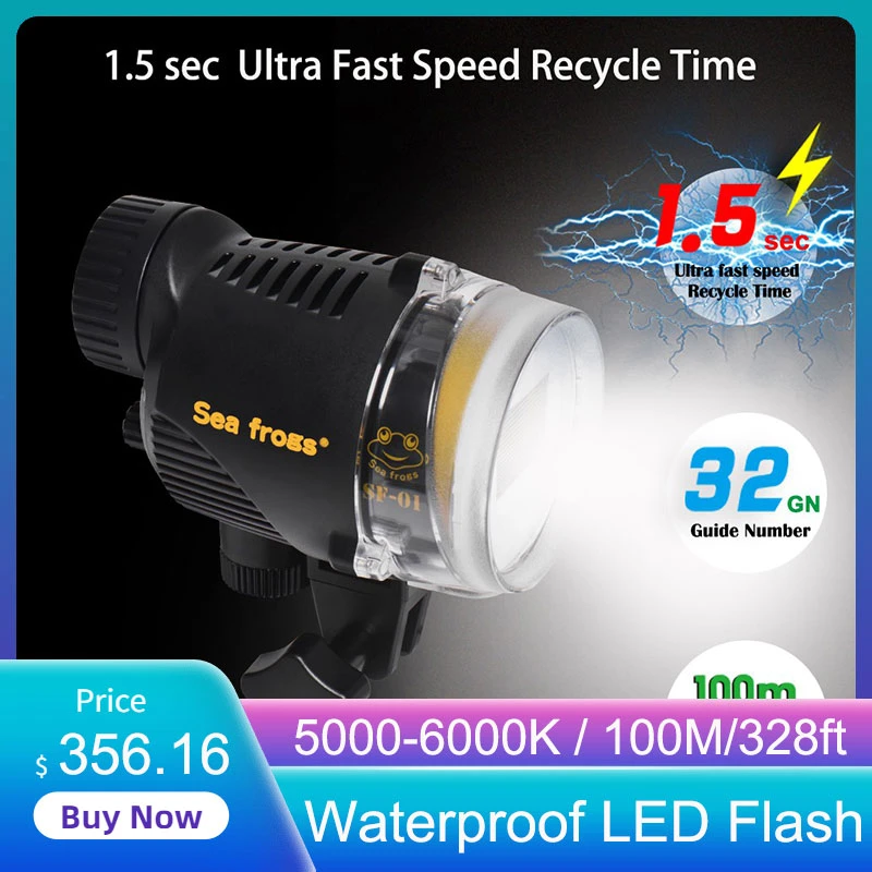SF 01 Seafrogs 100M Waterproof Flash Strobe Fill Light 32GN for Sony
