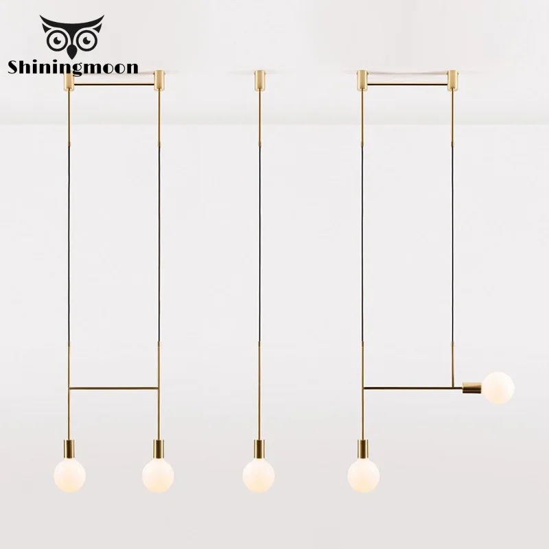

Minimalism Nordic Line Pendant Lights Post-modern Molecular Living Dining Room Pendant Lamp Home Decor Kitchen Hanging Lamps