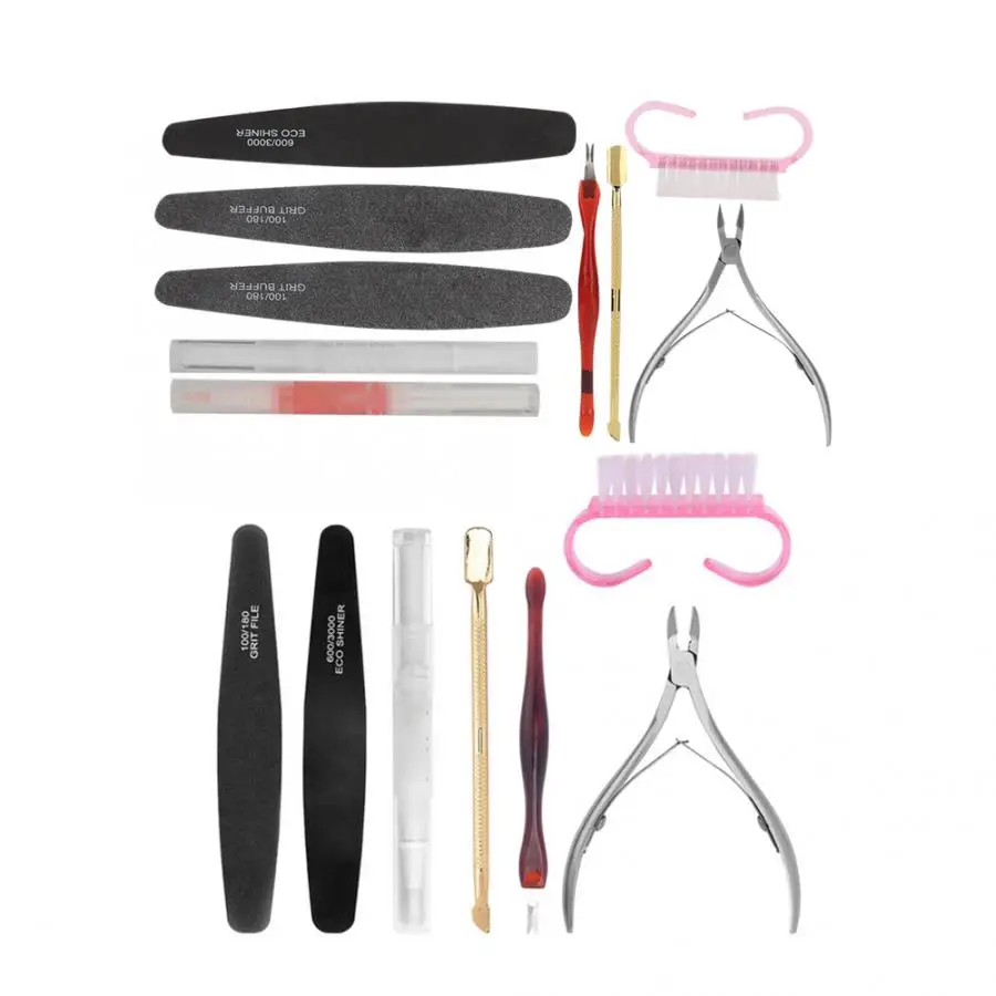 7 шт/9 шт Маникюрный набор для обрезки ногтей набор инструментов для обрезки мертвой кожи ножницы вилка Стальной Толкатель пилочка для ногтей Пылезащитная щетка набор акриловый набор для ногтей