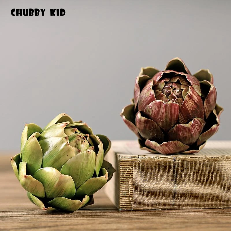 

12pcs/lot ! wholesale High simulation real touch artificial Pineapple flower head Succulent plants fake artichoke hearts