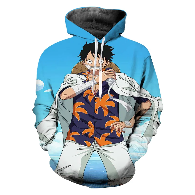 Капитан one piece Соломенные толстовки с капюшоном аниме-Толстовка Sudaderas Para Hombre мужские толстовки с капюшоном одежда