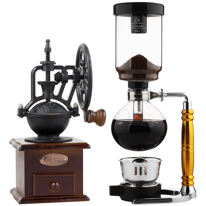 

Siphon Coffee Pot Household Glass Syphon Pot Siphon Type Manual Coffee Machine Coffee Set Retro Style
