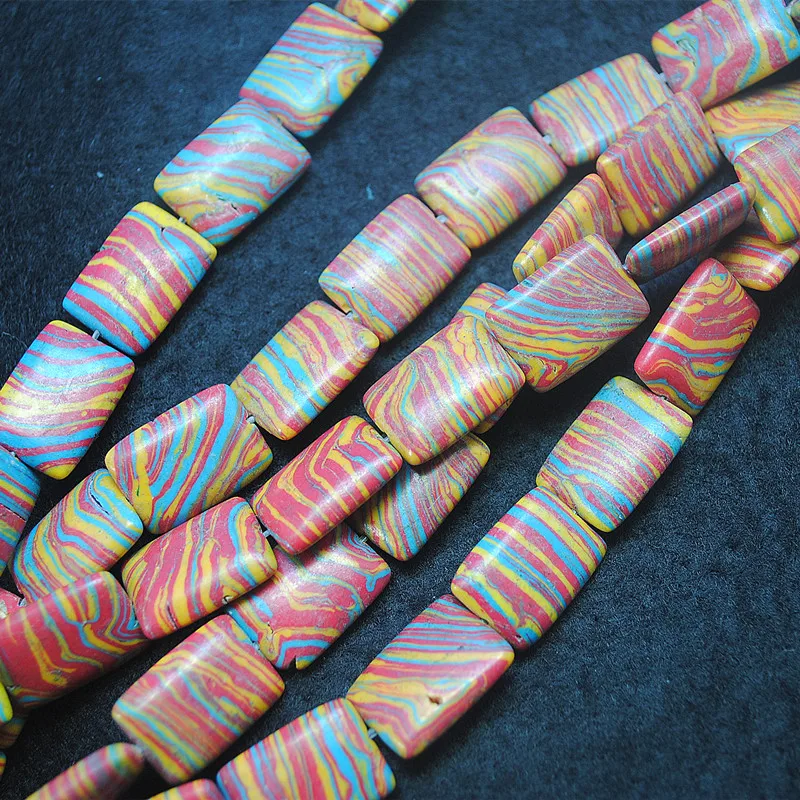 

22PCS Nature Gem Stone Rainbow Colors Rectangle Shape Size 13X18MM Top Fashion DIY Jwelry Beads And Accessories New Arriavals