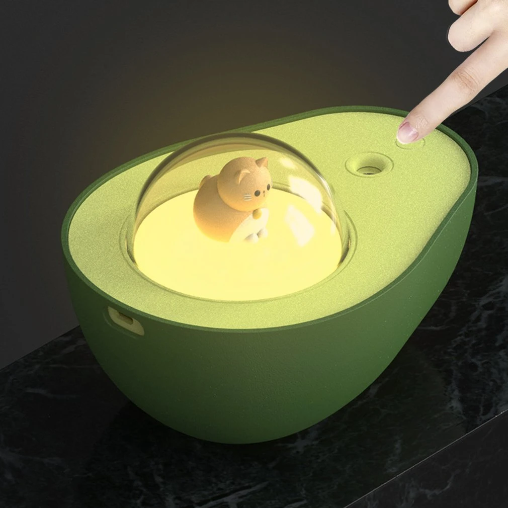 Avocado Aroma Diffuser 1200Mah Battery Usb Powered Air Humidifier with Ambient Lighting Desktop Decoration Children's Gift