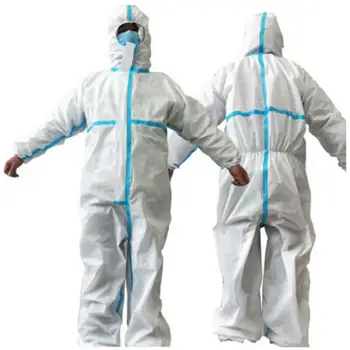 

Professional Medical Protective Clothing White Coverall Hazmat Suit Hospital Disposable Anti-Virus Isolation Protective Clothing