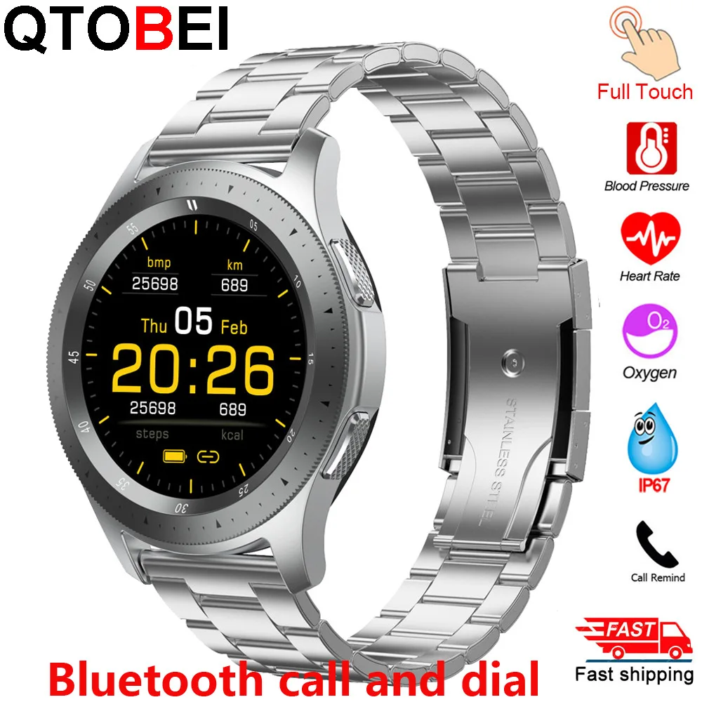 Смарт-часы для мужчин и женщин с Bluetooth сенсорным экраном пульсометром кислородом