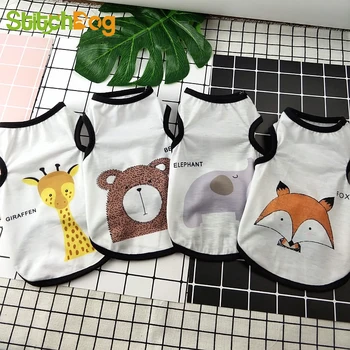

Animal Cartoon Print Dog Vest Summer Dog Tshirt Pets Clothing Elastic Small to Medium Dog Clothes for Small Dogs