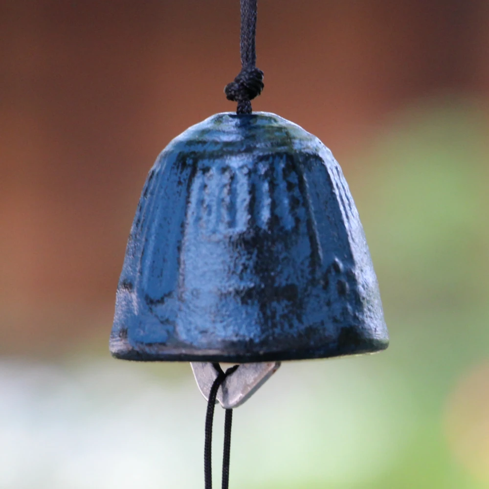 Set of 3 Traditional Japanese Iwachu Cast Iron Bell Wind Chimes Patio Decor Temple Bell Home Ideal Gift