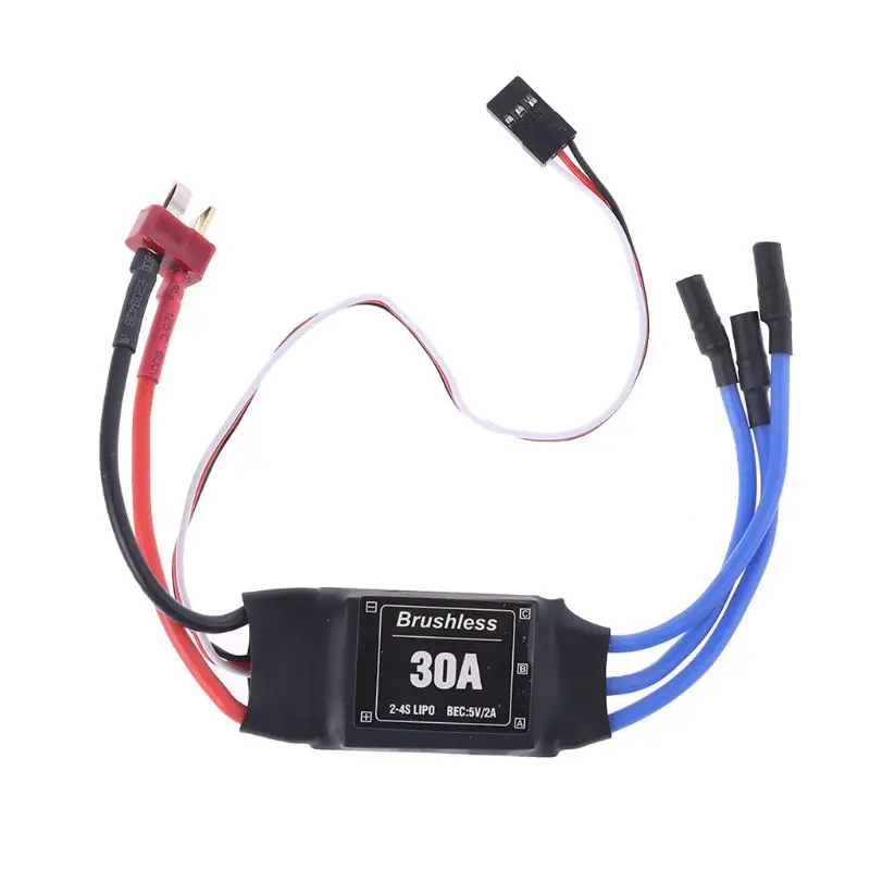 

Rc Brushless Motor 30A ESC 2-4S Electric Speed Controller with 5V 2A BEC For Rc Multicopter helicopter T plug