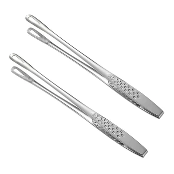 

2pcs Stainless Steel BBQ Tweezers Kitchen Accessories BBQ Grill Food Tongs Clip Buffet BBQ Restaurant Tool Camping Cooking Tools