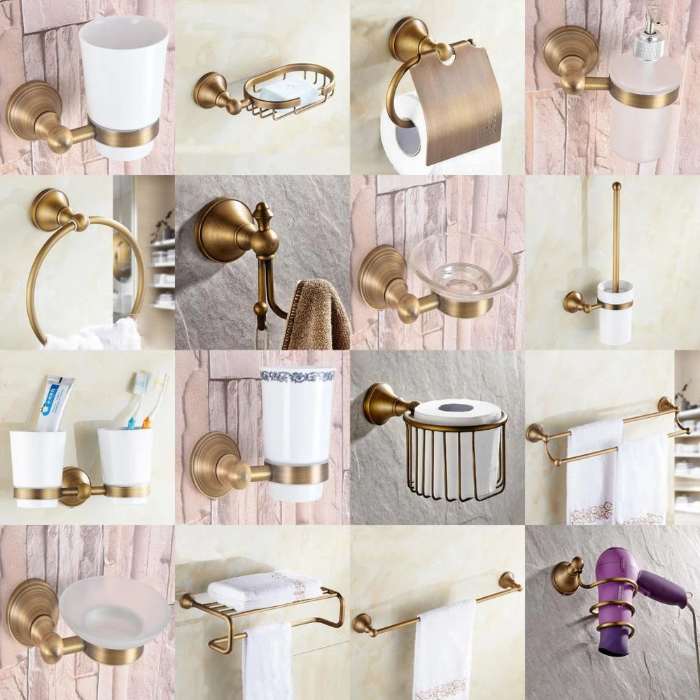 Vintage Retro Antique Brass Bathroom Accessories Set Bath Hardware Towel Bar Soap Dish Toilet Paper Holder Robe Hook Mm019 Bath Hardware Sets Aliexpress