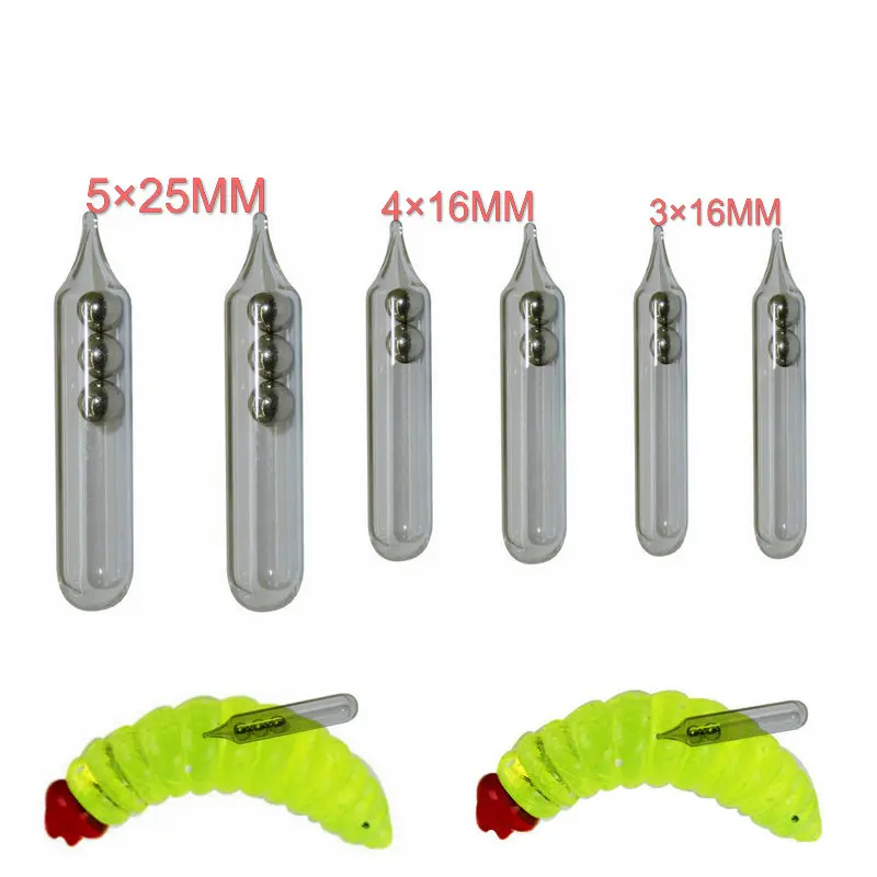 50PCS Glass Fishing Sound Bar Fishing Lure Baits Rattles Insert Tube for  Soft Worm Jig Fishing Lure Fly Tie Tying Baits Making