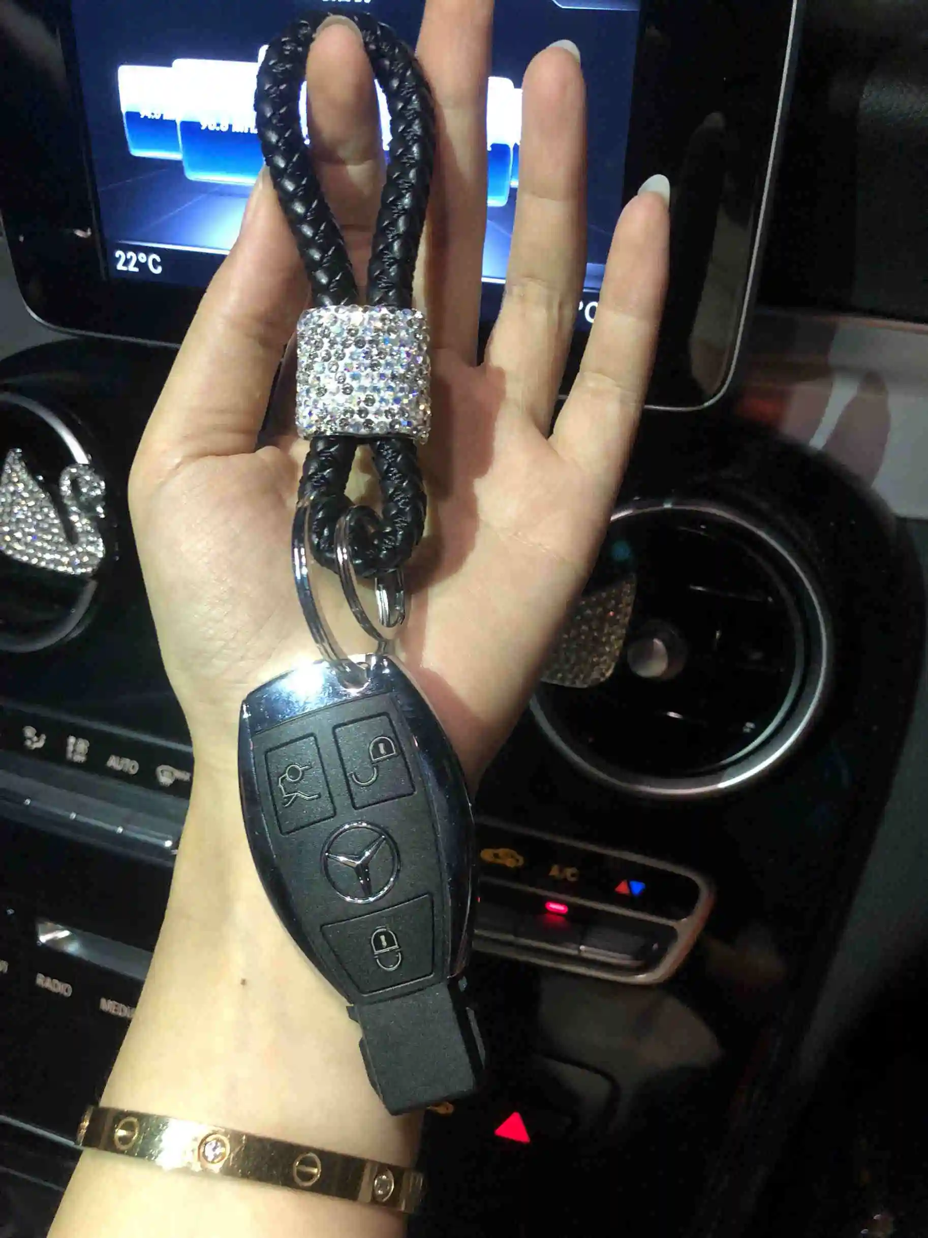 Автомобиль keyfo ручной работы плетеный Канат небольшой кулон пара на талии алмаз автомобиль кожаный канат брелок подарок