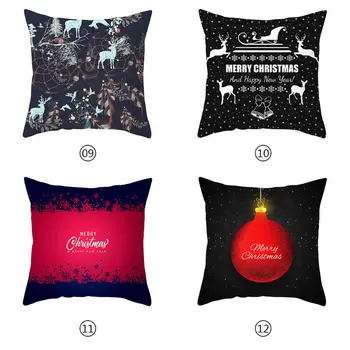 

Christmas Style Print Pillow Case Single Sided Pattern Cushion Cover Home Supply 634E