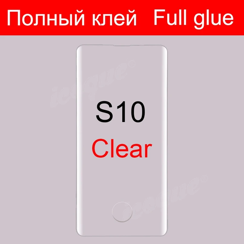3D полное клеевое стекло для samsung Galaxy Note 10 Plus 9 8 S9 S8 S10 Plus защита экрана S9 S8 S10 Plus Note 10 Plus 9 8 Note10 закаленное стекло крышка - Цвет: S10 - Clear