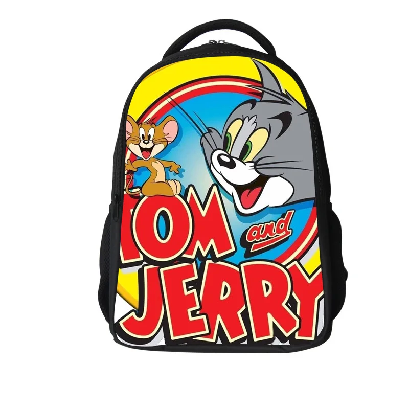 Classic Cartoon Cat and Mouse Tom Jerryed Backpack Kids Favor Digital Printing Knapsack Schoolbag Back To School Birthday Gifts | Багаж и