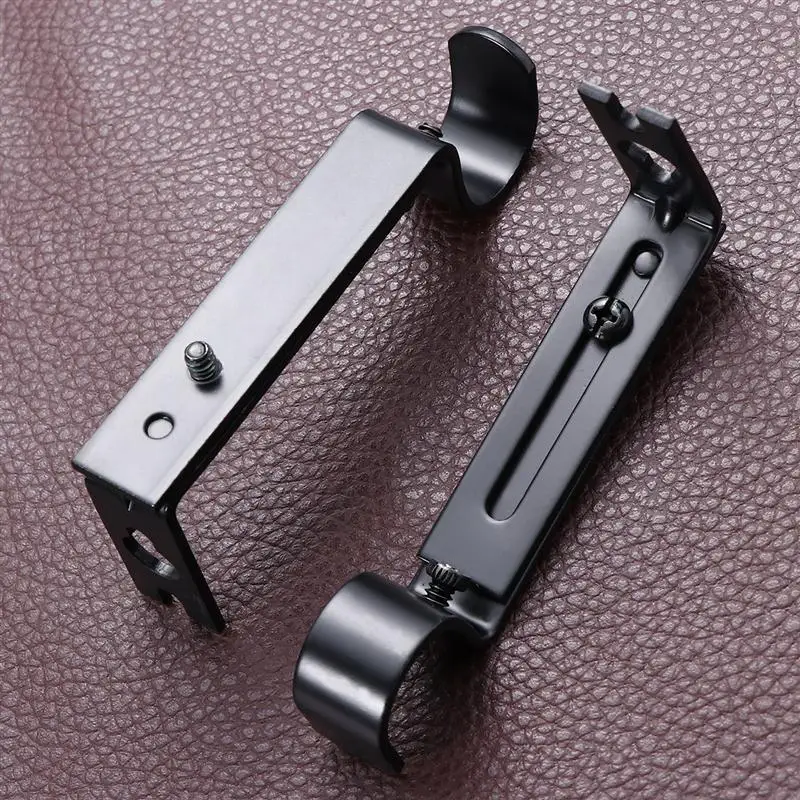 2PCS 19.05mm Adjustable Curtain Rod Curtain Pole Holder Drapery Rod Brackets