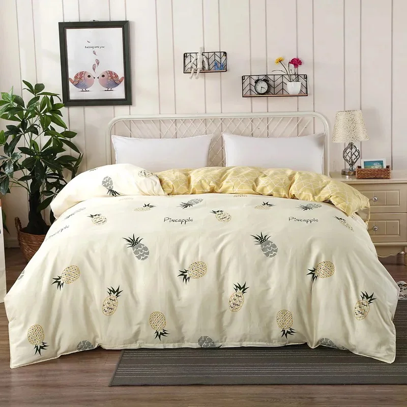 A JUSTCHIC, чистый хлопок, пододеяльник, твил, хлопок, 40 S, 128x68, плотность, для студенческого общежития, с одним рисунком, пододеяльник, не скатывается - Цвет: A