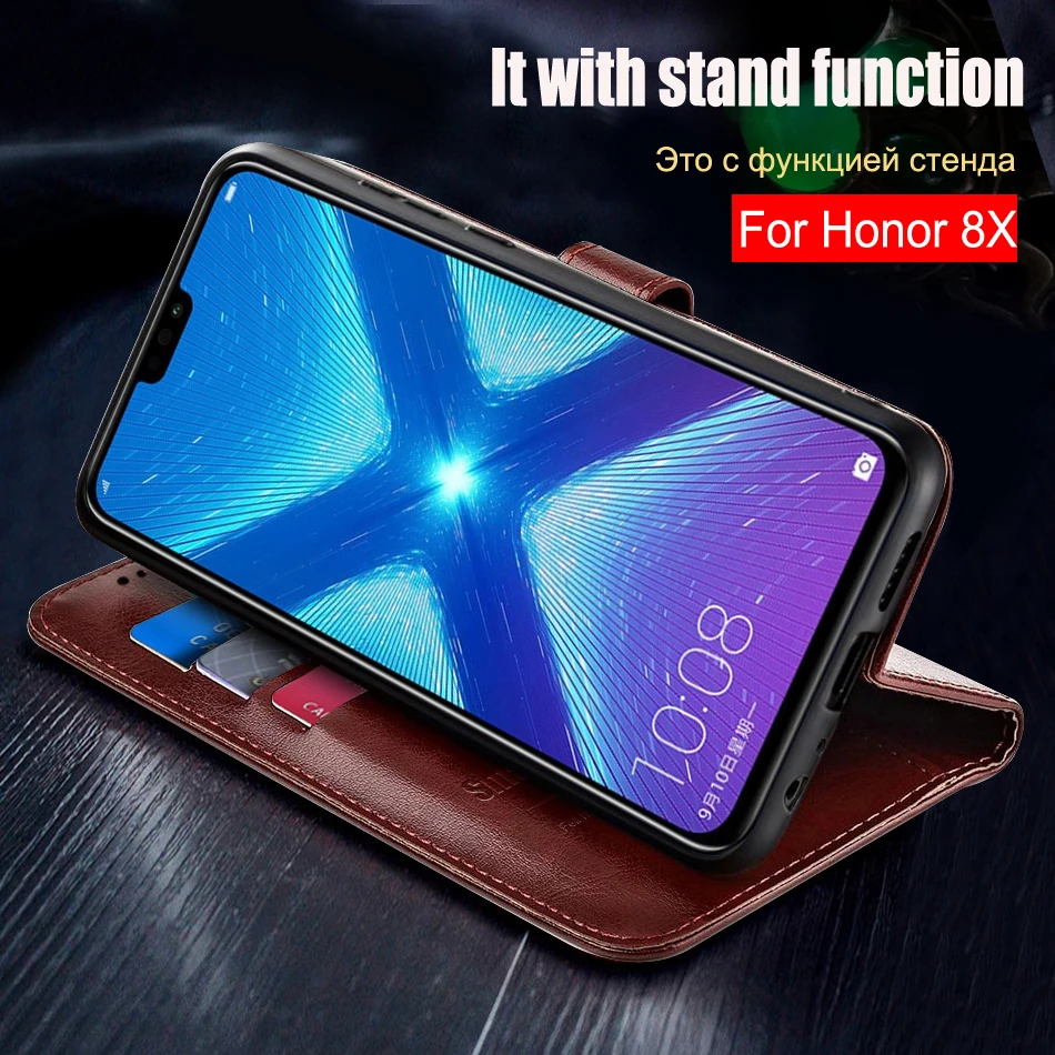 Huawei dustproof case Dành Cho Huawei Honor 8X Ốp Lưng Honor8x Ốp Lưng Dễ Thương Silicone Từ Dành Cho Huawei Honor 8X 8 X Điện Thoại bao Da Với Khe Cắm Thẻ pu case for huawei