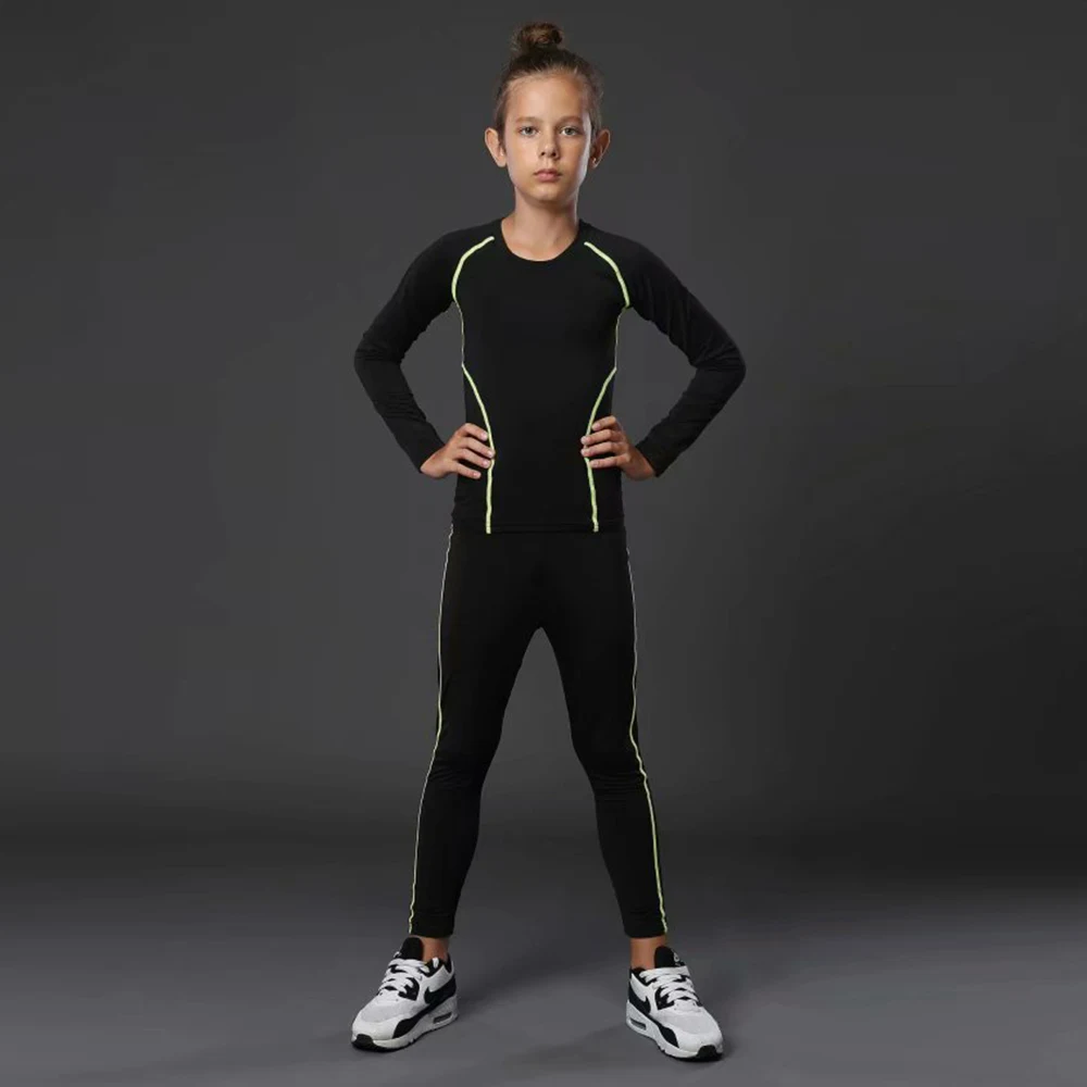 Детский спортивный комплект для бега, мужской спортивный костюм, Баскетбол Бег, одежда, колготки, тренажерный зал, тренировочная одежда для футбола