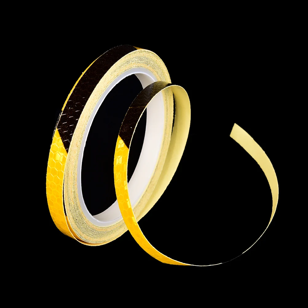 yellow black Флуоресцентные MTB велосипед Светоотражающие наклейки для велосипедов Велоспорт лента для мотоцикла Наклейка лента безопасности - Цвет: yellow black