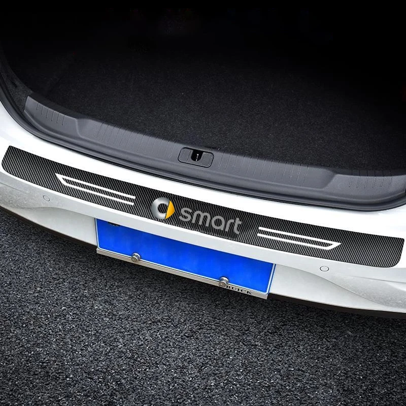 

Car Trunk Guard Plate Film Car Rear Trunk Sticker Carbon Fiber Protector For Smart 451 453 Fortwo Forfour Auto Accessories