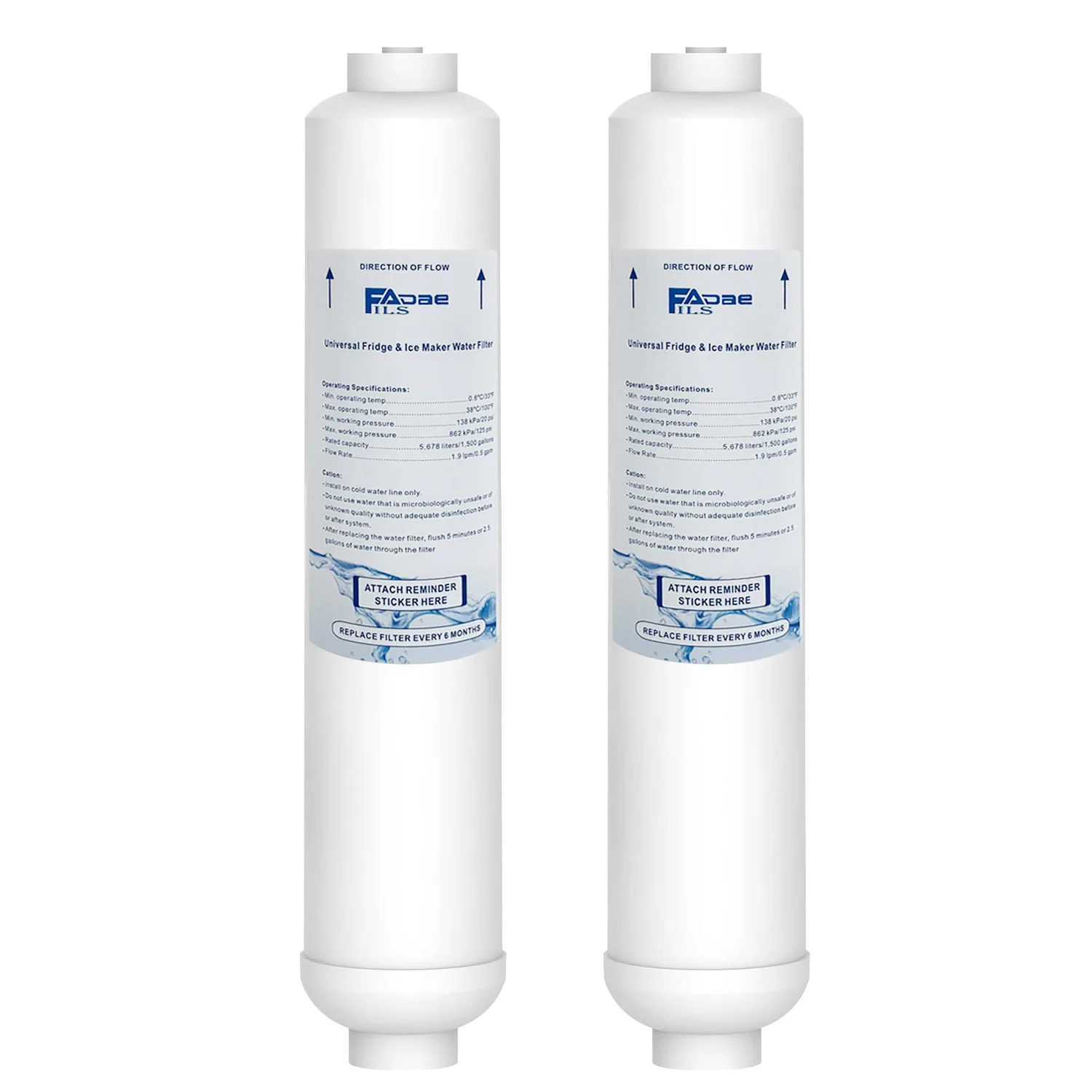 2PackUniversalKulkasdanIcemakerInlineFilterAir2X10dengan1