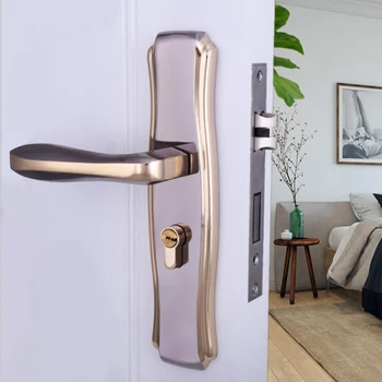 

Titanium Alloy Inner Door Lock Steel Wood Door Lock Engineering Lock Aluminum Alloy Door Lock