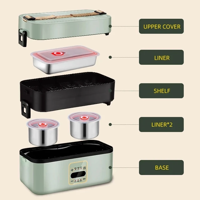 Kitchen Electric Heating Lunch Box Heating Meals Preservation Office School Restaurant Food Fresh Box Thermal Bento