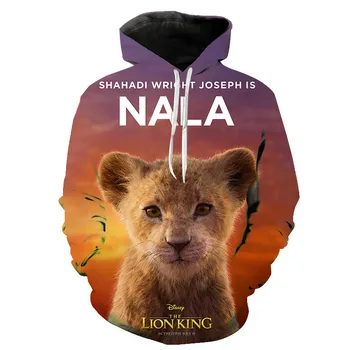 

2020 The Lion king 3D Hoodies Men Women Children Streetwear Lion King Boy Girl Top Hooded Kids Casual Anime Pullover sweatshirt