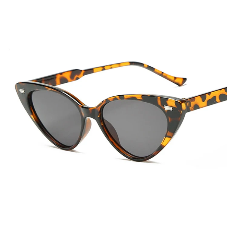 Новое поступление модные солнцезащитные очки кошачий глаз женские брендовые дизайнерские ретро женские солнцезащитные женские очки оculos De Sol Feminino UV400 - Цвет линз: Leopard Gray