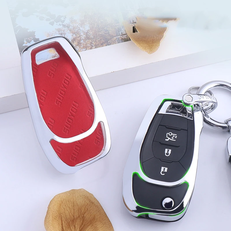 Оцинкованный сплав автомобиля Флип ключ чехол для Buick, Chevrolet Cruze Opel Vauxhall Mokka Encore углеродного волокна шаблон оболочки цепи
