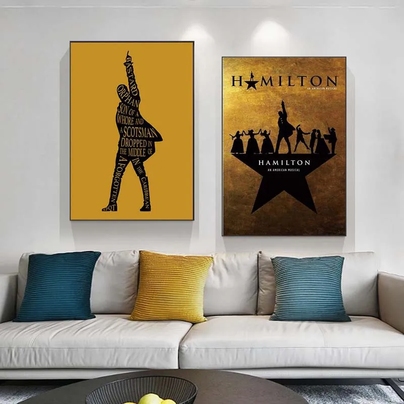 American Hamilton Music Art Canvas Painting Poster Home Wall Decoration | Дом и сад
