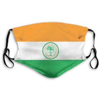 

Flag Of Miami,Florida Masks With filter Washable & Reusable Anti Dust Breathable Mask With Adjustable Ear Loops for Men & Women