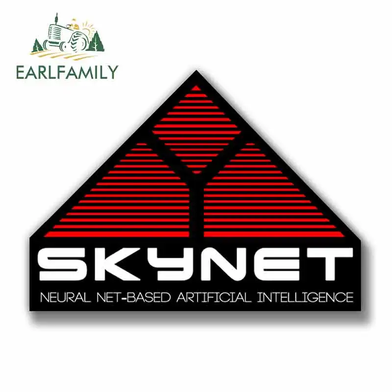 

EARLFAMILY 13cm x 9.5cm For Skynet Terminator Movie Novelty Decal Car Assessoires VAN SUV GTR Decoration Creative Stickers